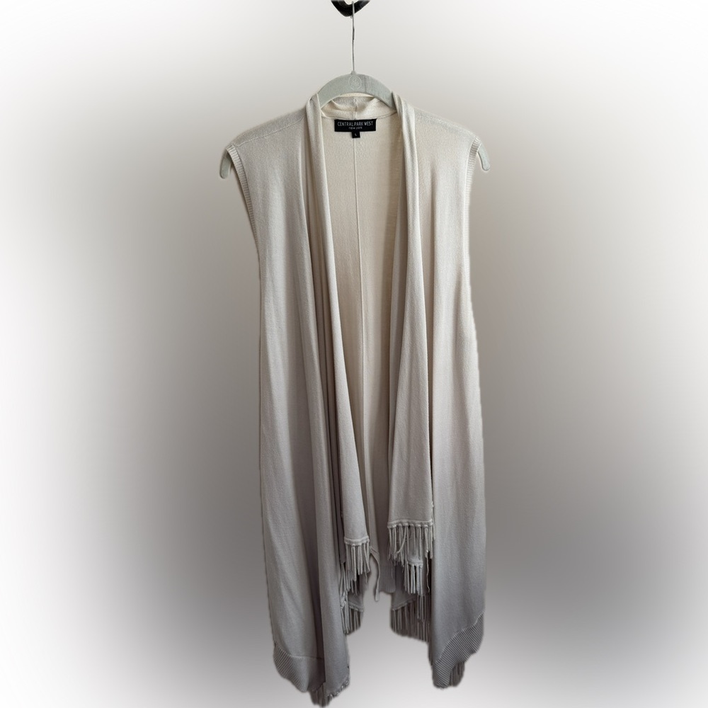Central Park West Cream Knit Cardigan